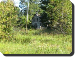 Route 46, outside of Theresa, house in the woods