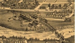 Old drawing of Watertown Steam Engine Company